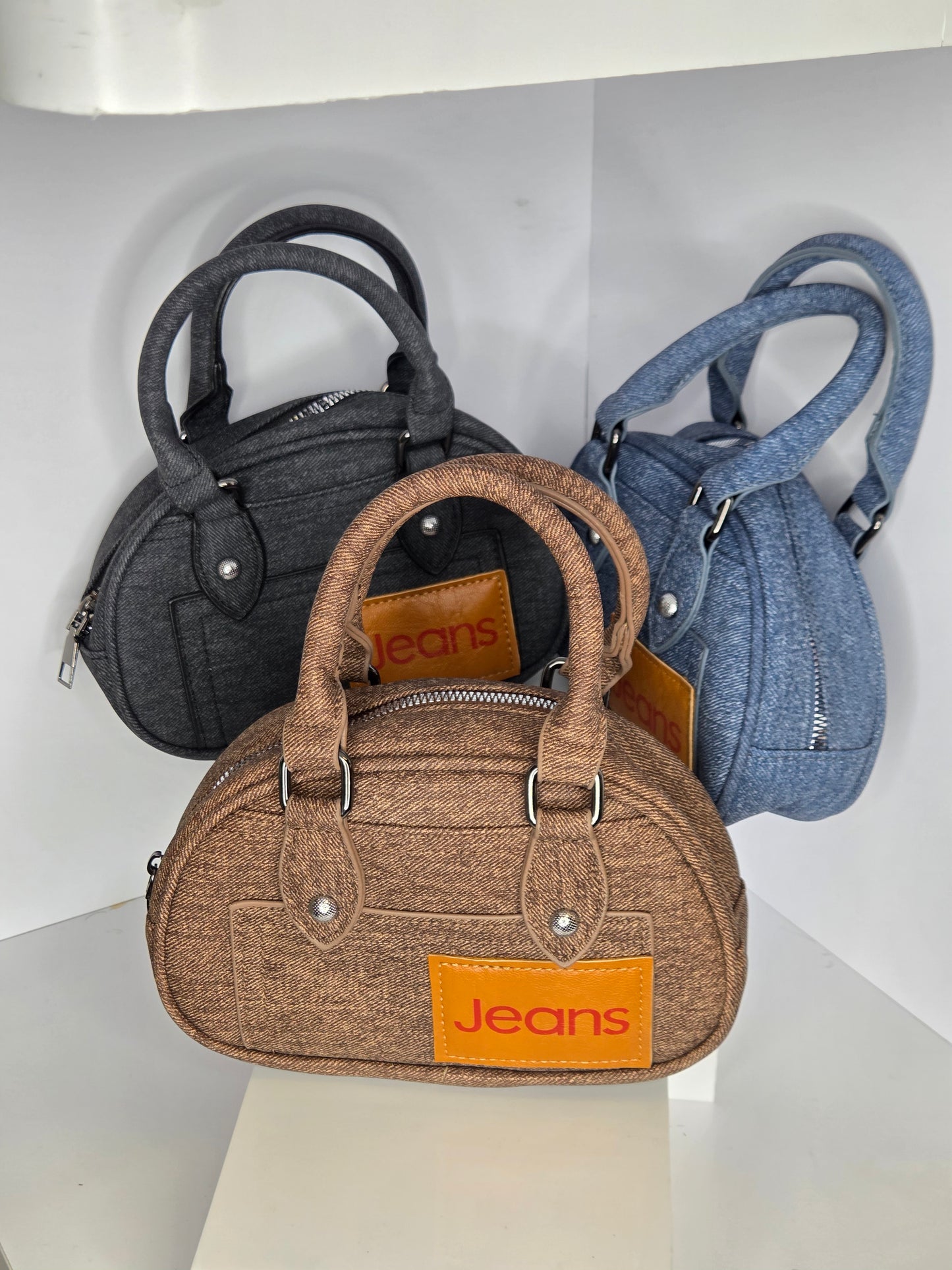 all denim mini purse